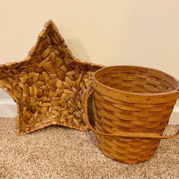 Vintage boho basket set